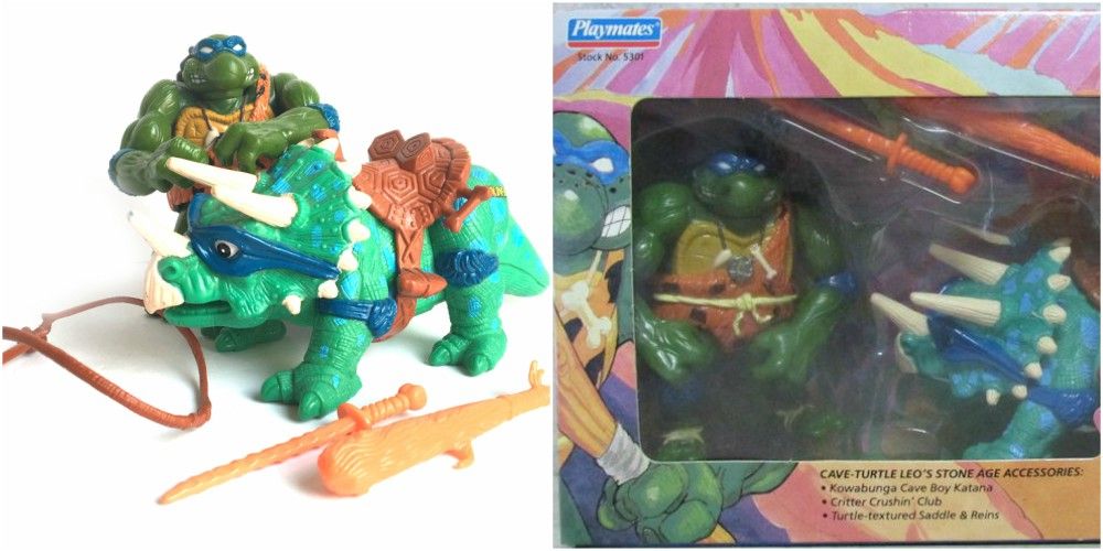 Cave-Turtle Leo and his Dingy Dino TMNT Toy