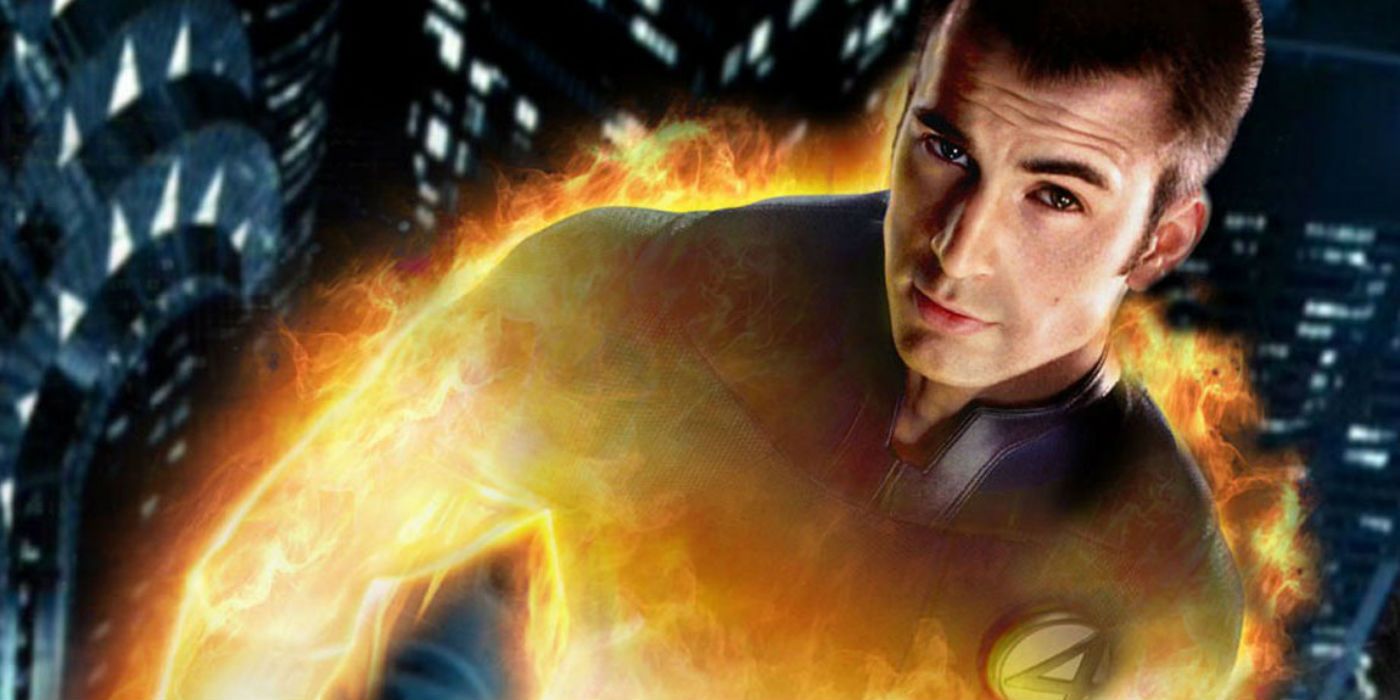 Chris Evans as the Human Torch in Fantastic Four
