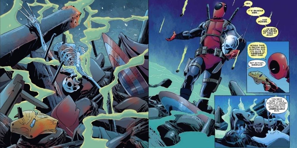 Deadpool destroys avengers tower