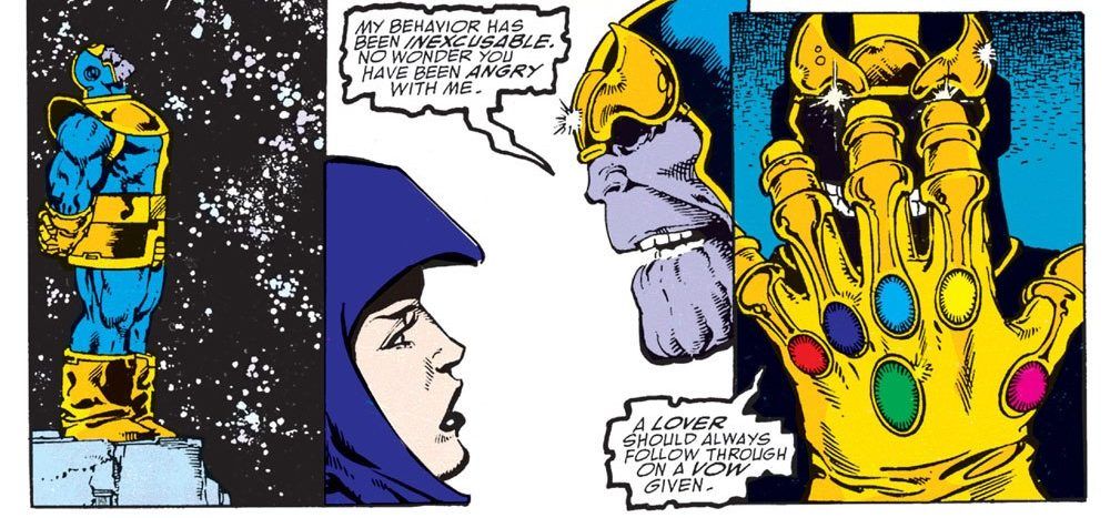 Thanos meets with Mistress Death, Infinity Gauntlet