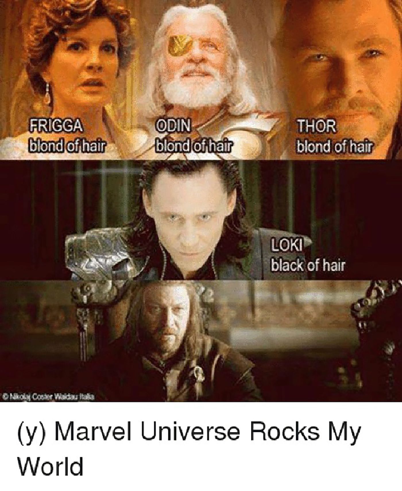 Odin Frigga Thor Loki Hair Color