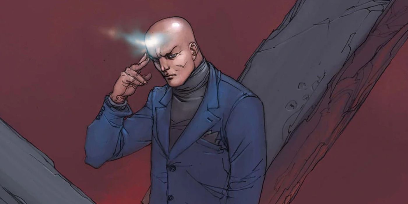 Professor Xavier using his telepathic abilities from Marvel Comics