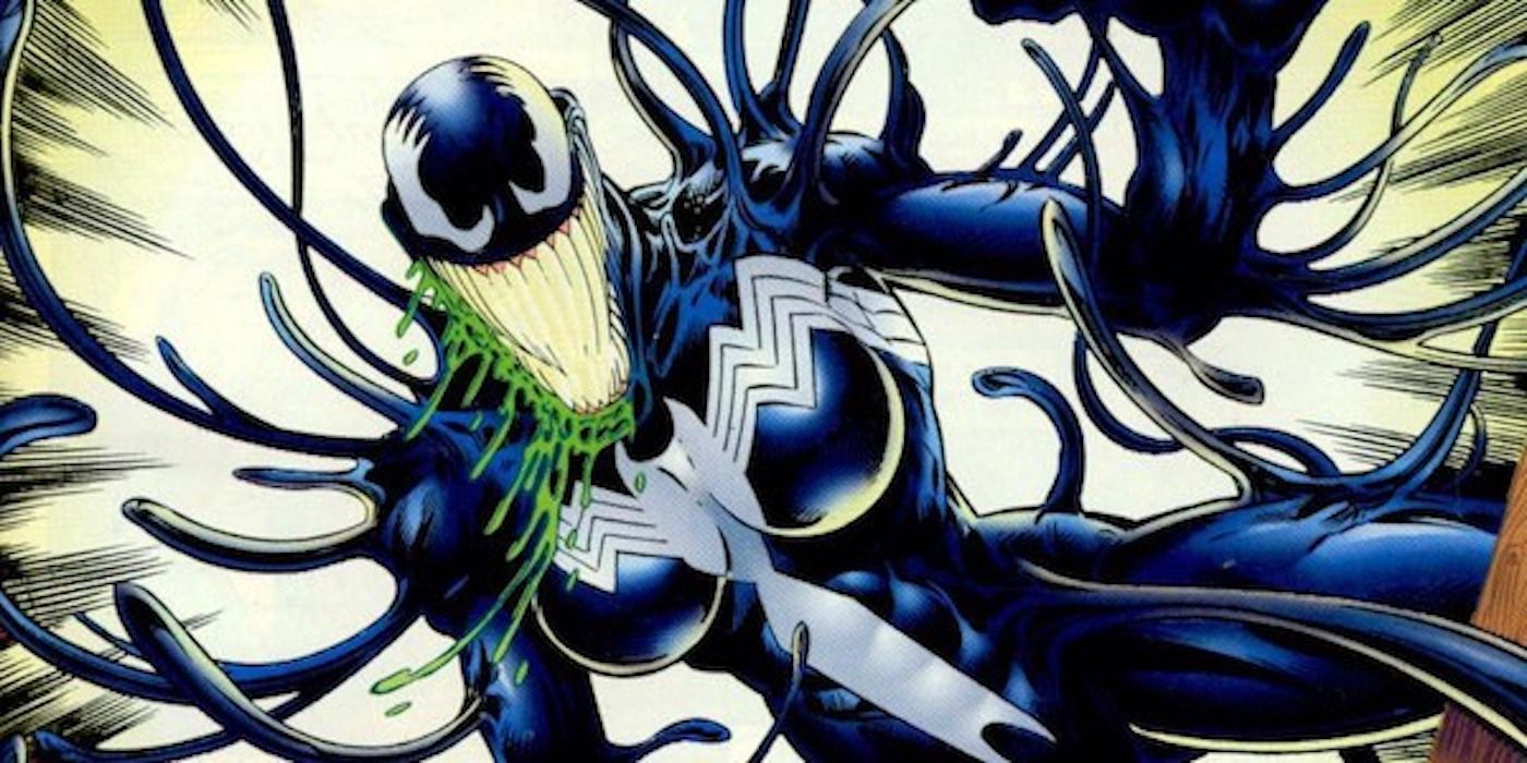 She-Venom with acid on her face