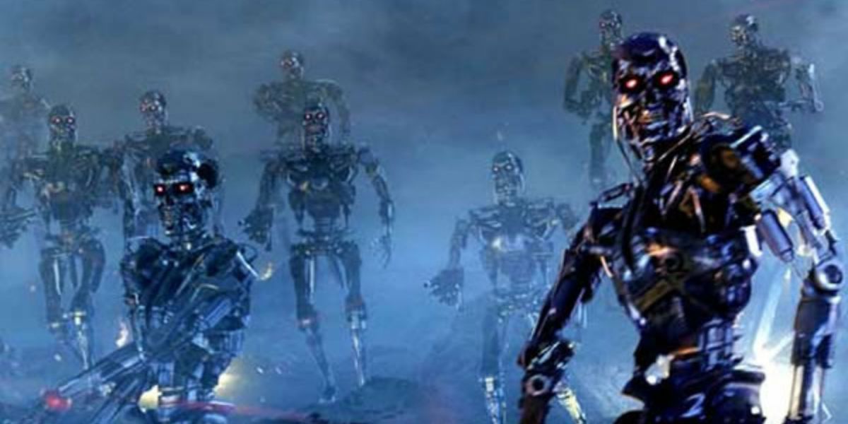 The T-800 army advances in The Terminator