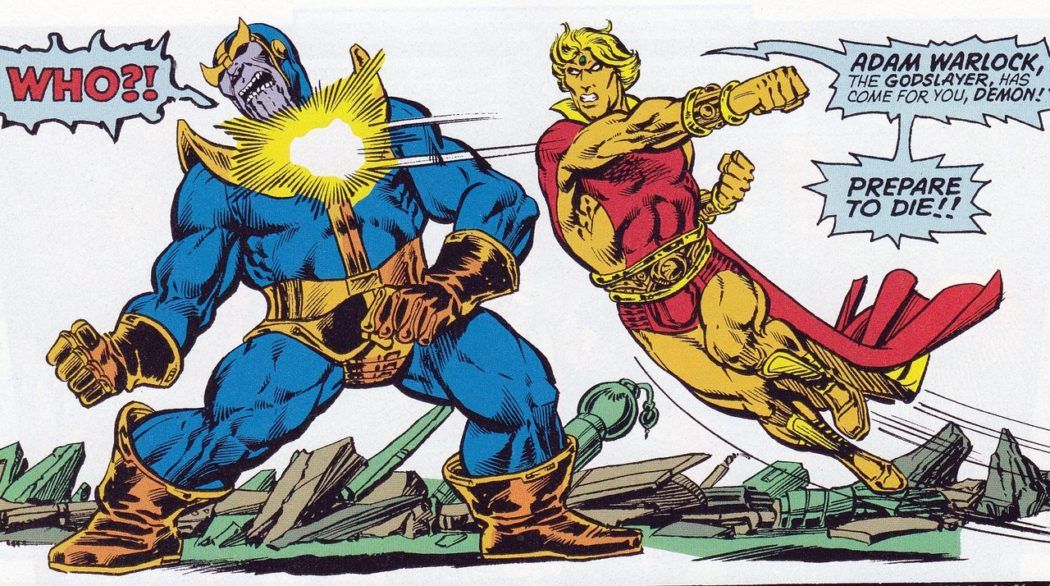 Thanos versus Adam Warlock