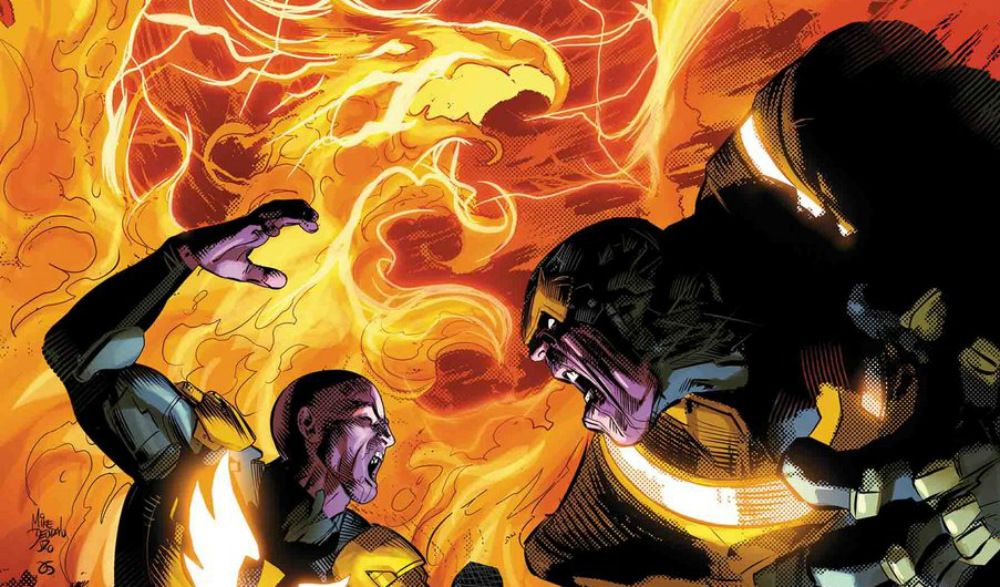 Thane wields the Phoenix Force against Thanos in Marvel Comics