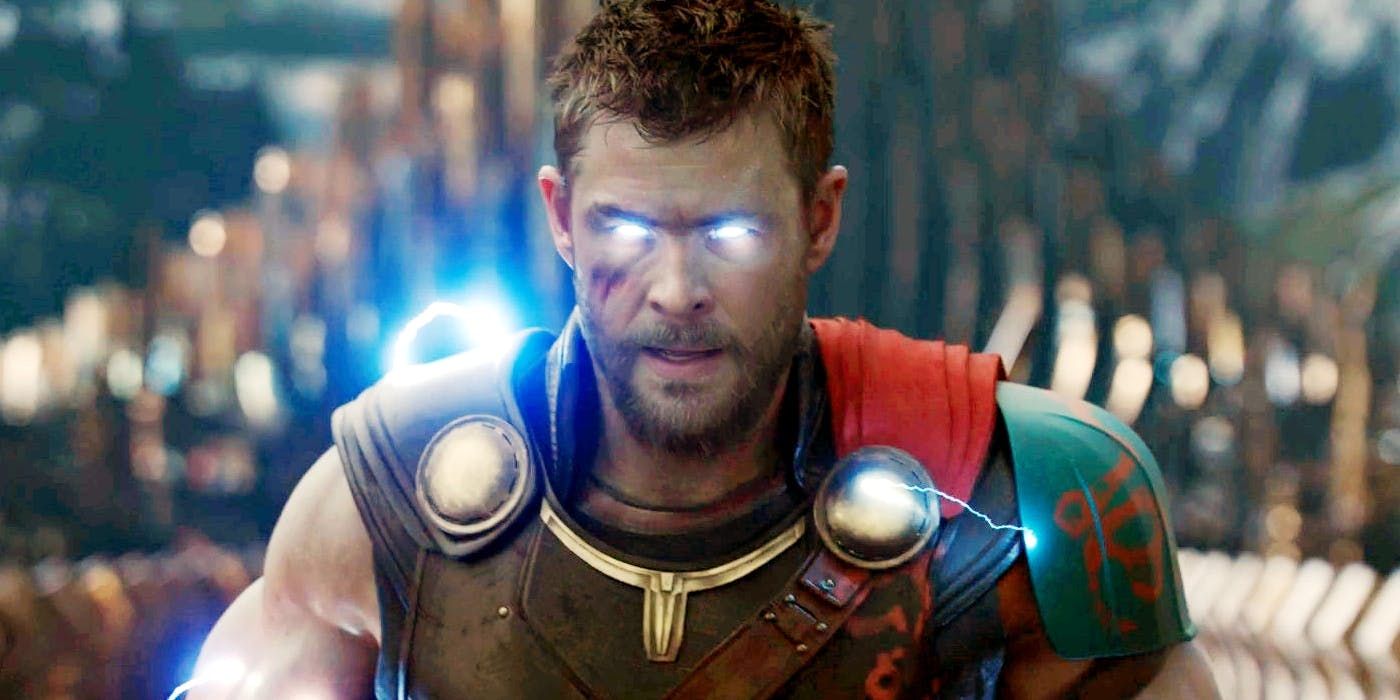 Thor with lightning eyes in Thor: Ragnarok
