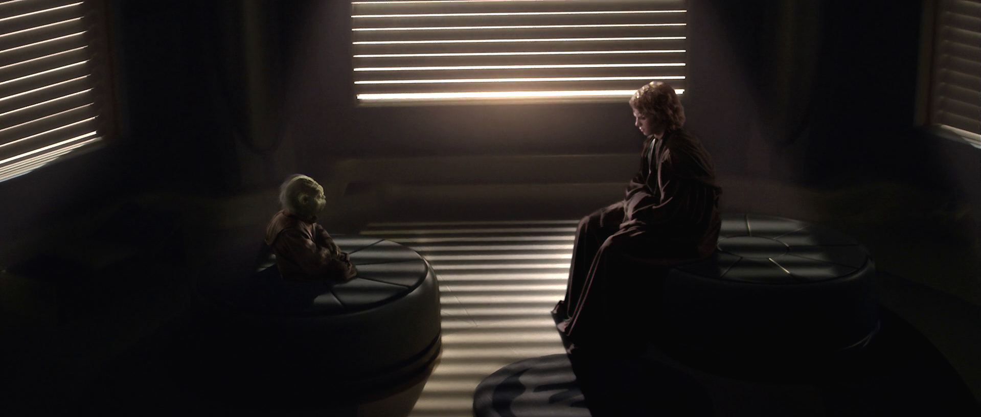 Anakin speaking with Yoda