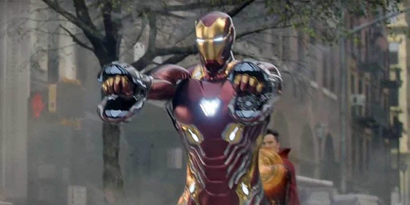 Iron Man using repulsors in Avengers: Infinity War