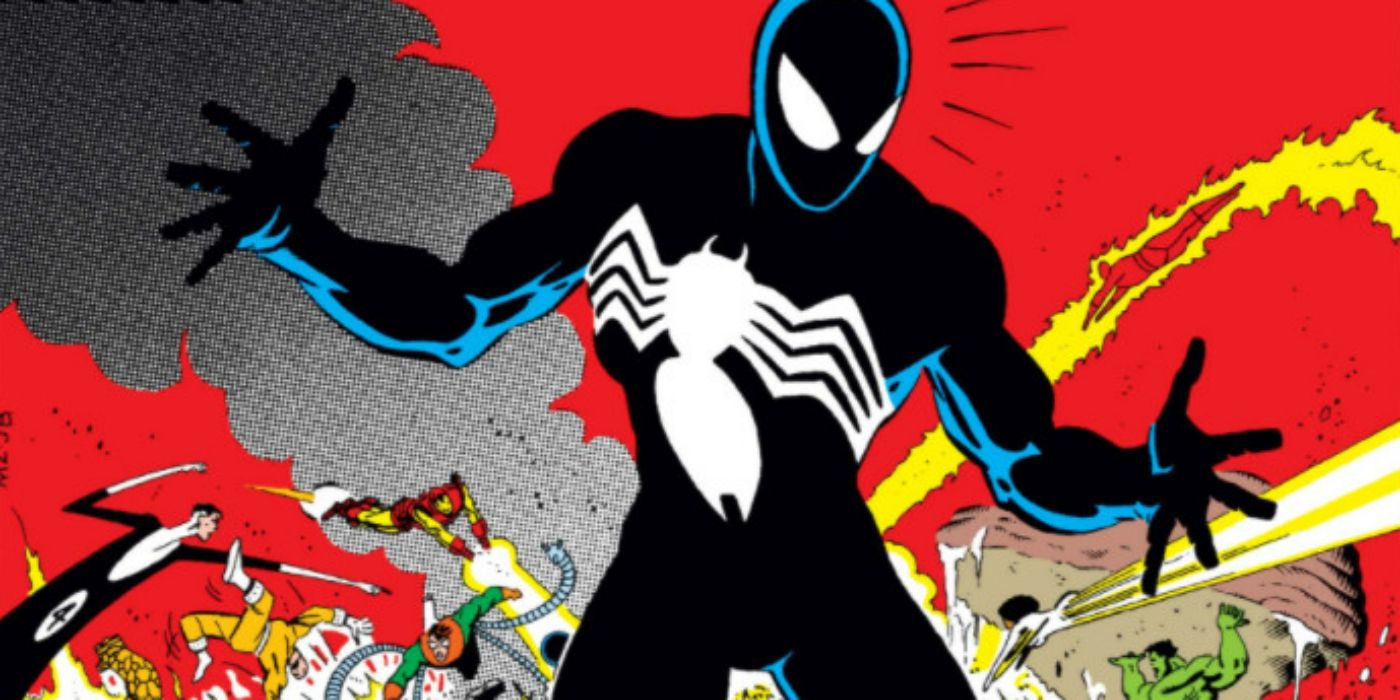 Debut of the alien symbiote costume worn by Spider-Man during Secret Wars