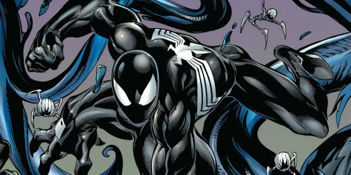 Spider-Man leaps into battle wearing a new symbiote suit in Venomized