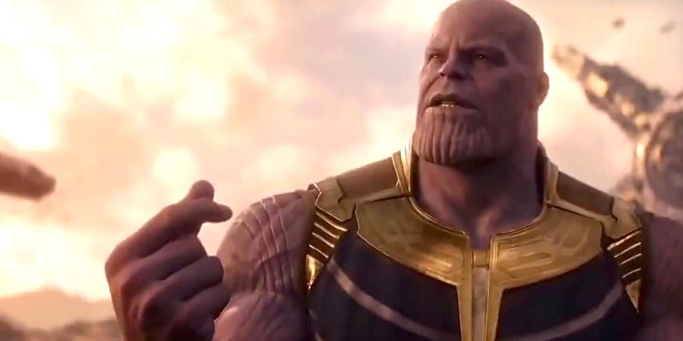 Thanos about to Snap in Avengers: Infinity War