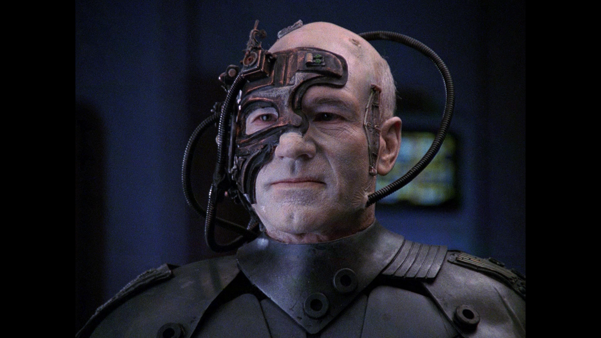 Patrick Steward as Locutus of Borg in Star Trek the Next Generation