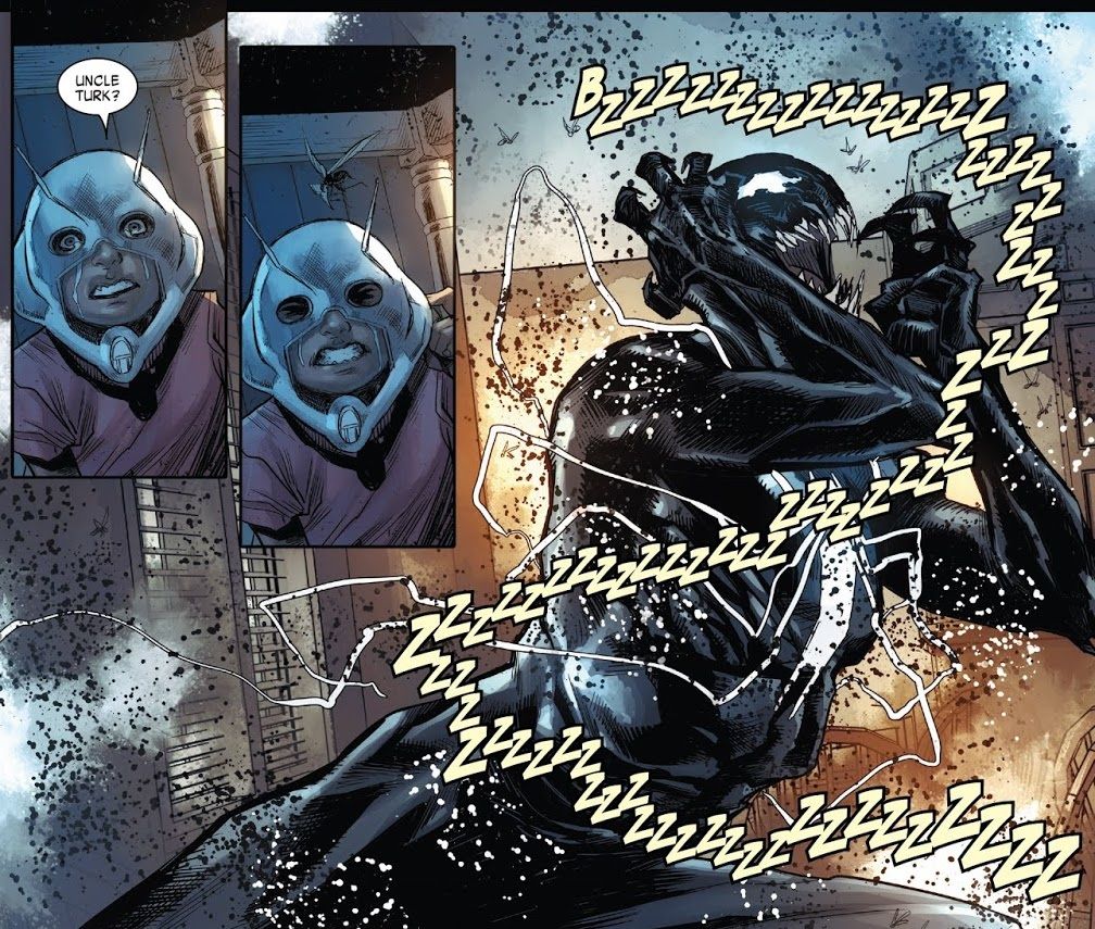 Old Man Hawkeye Dwitgh Ant-Man helmet Venom
