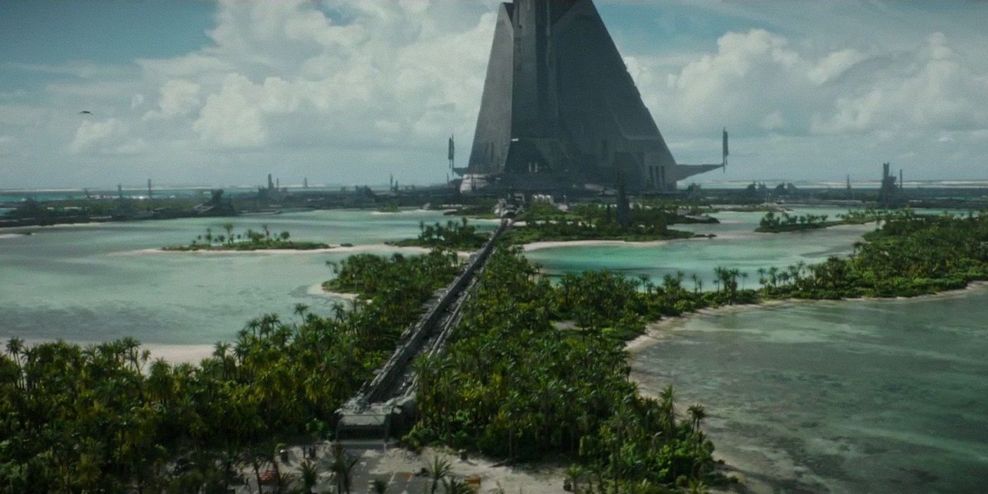 The imperial base located on Scarif.