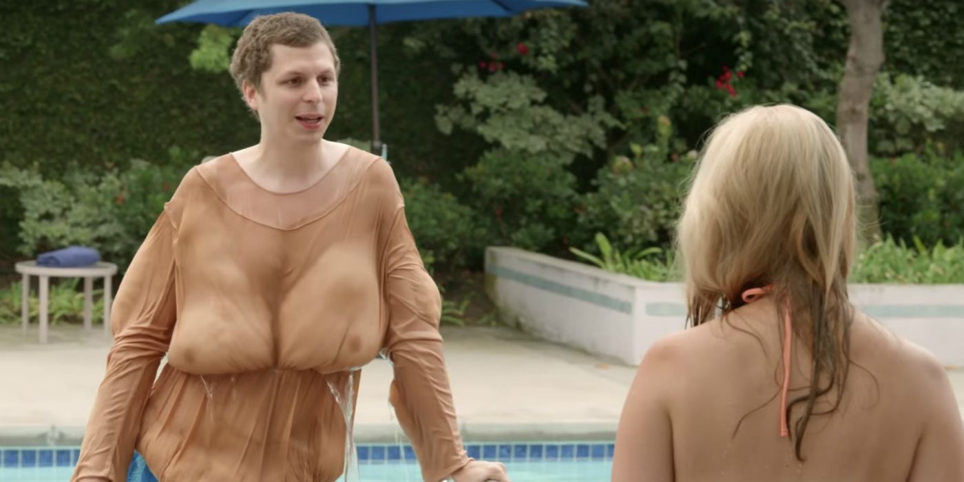 Michael Cera as George Michael Bluth in deflated goose suit in Arrested Development