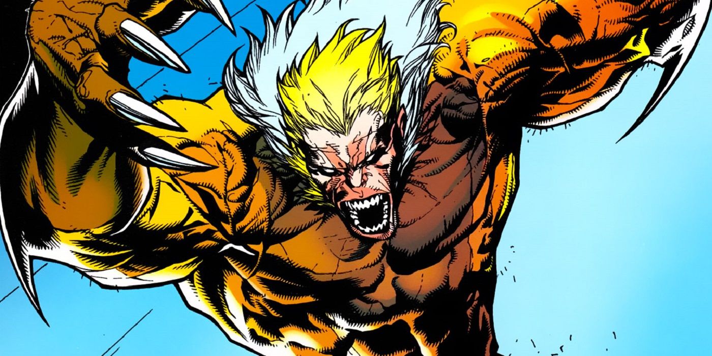 Sabretooth with his adamantium skeleton and claws