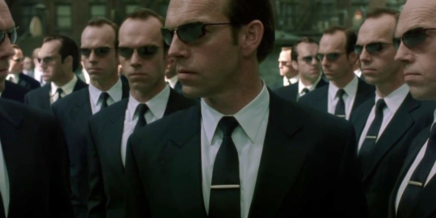 Agent Smith replicated in The Matrix.