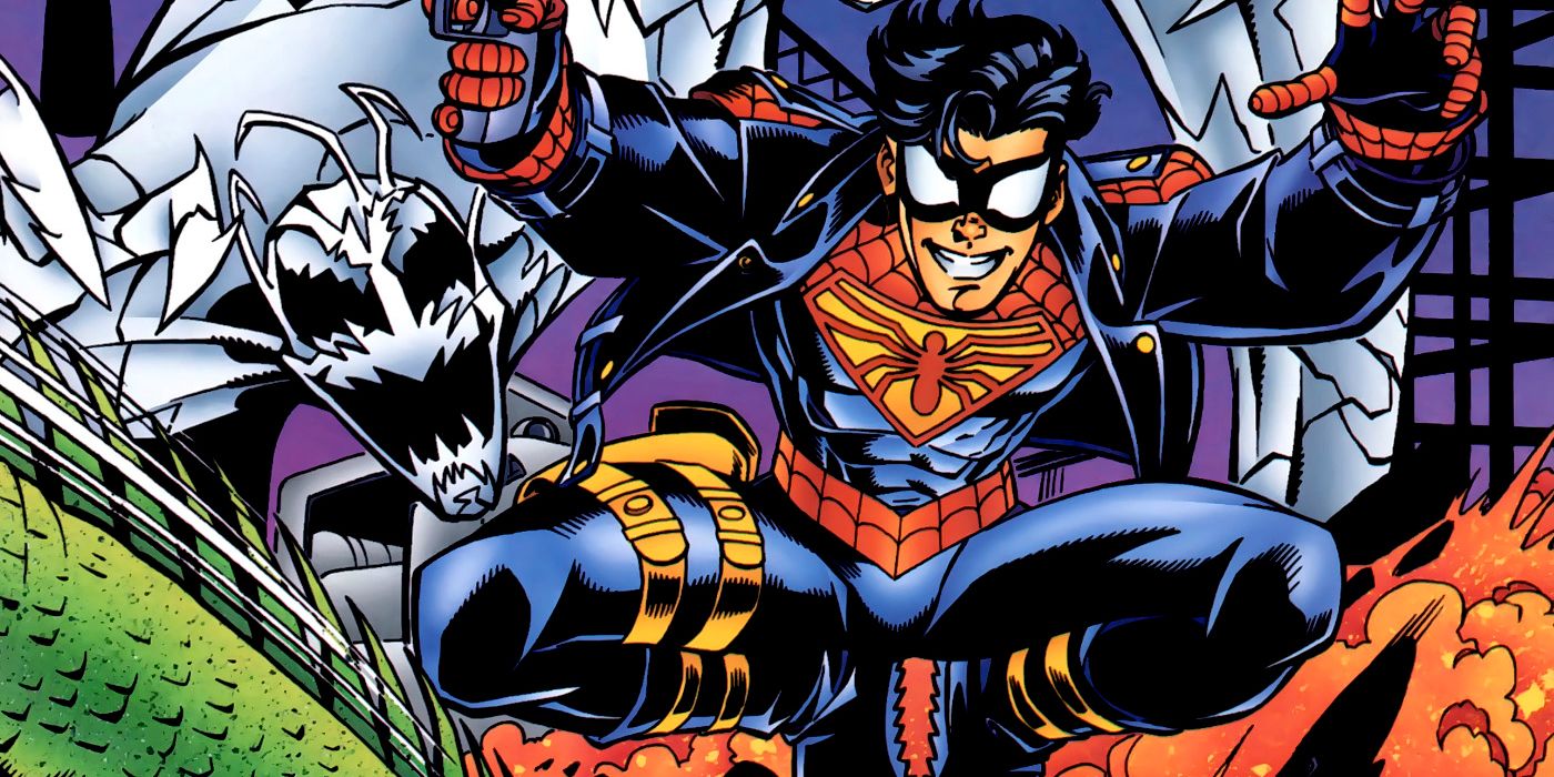 Spider-Boy and Bizarrnage in DC and Marvel's Amalgam comics