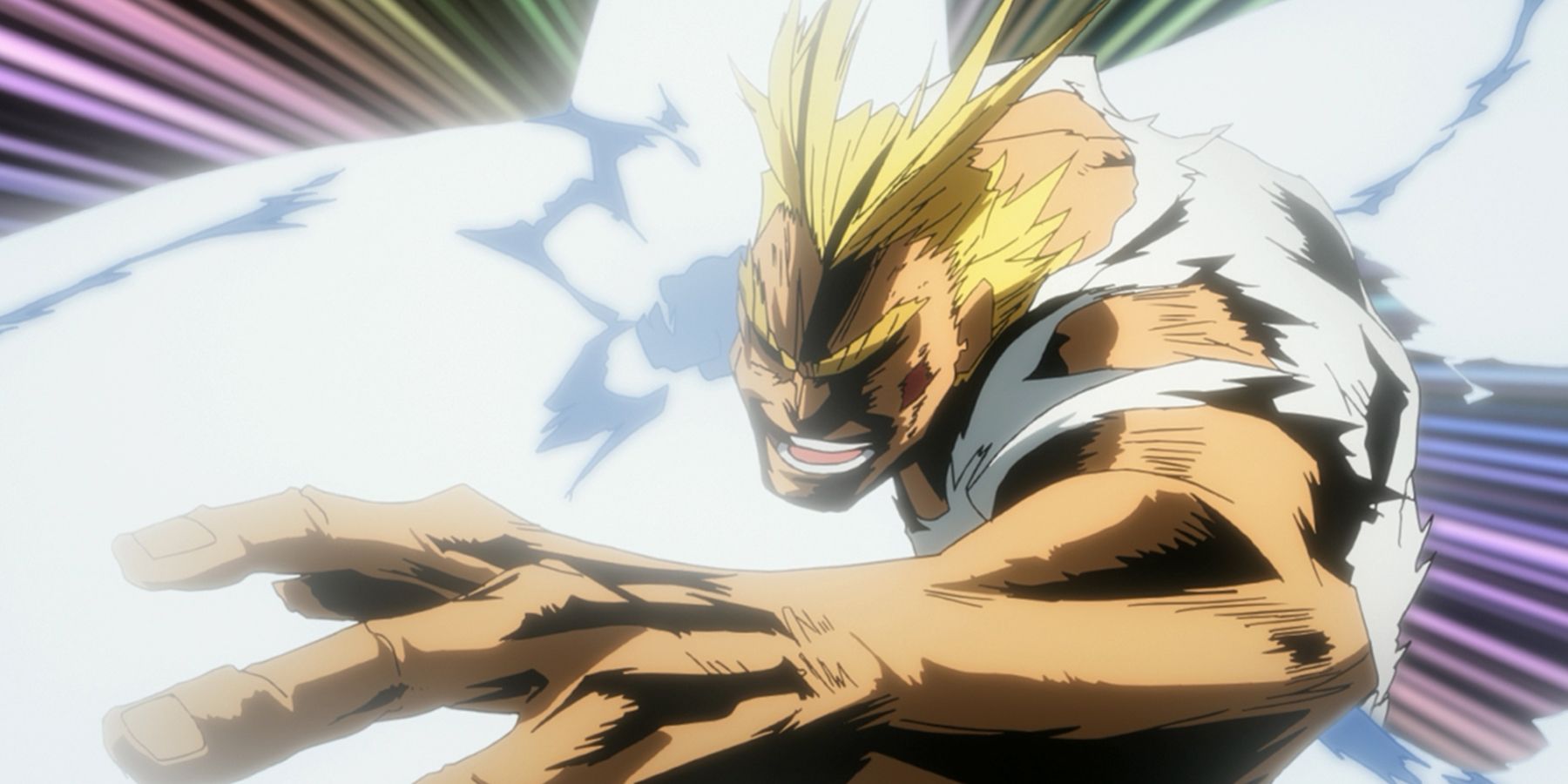 all might going in for a punch in my hero academia