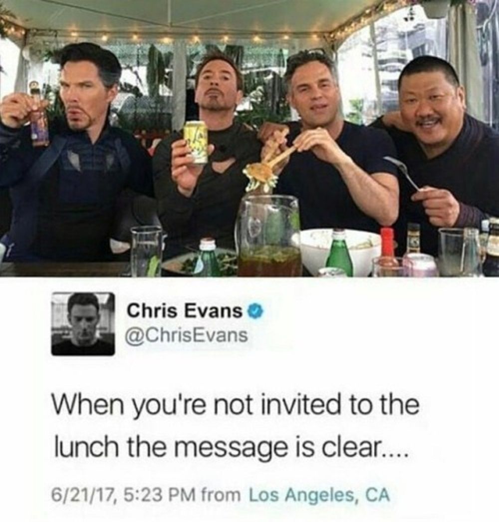 Chris Evans not invited meme