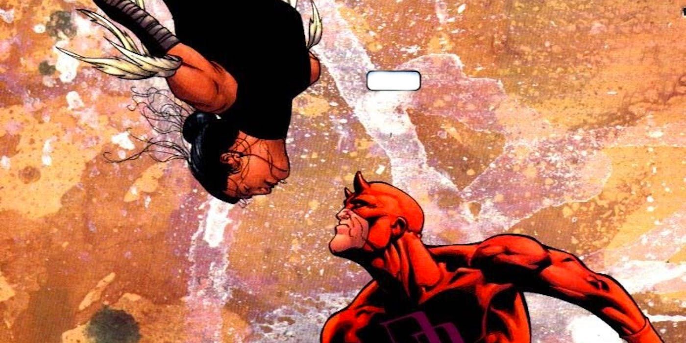 Daredevil and Echo fighting each other