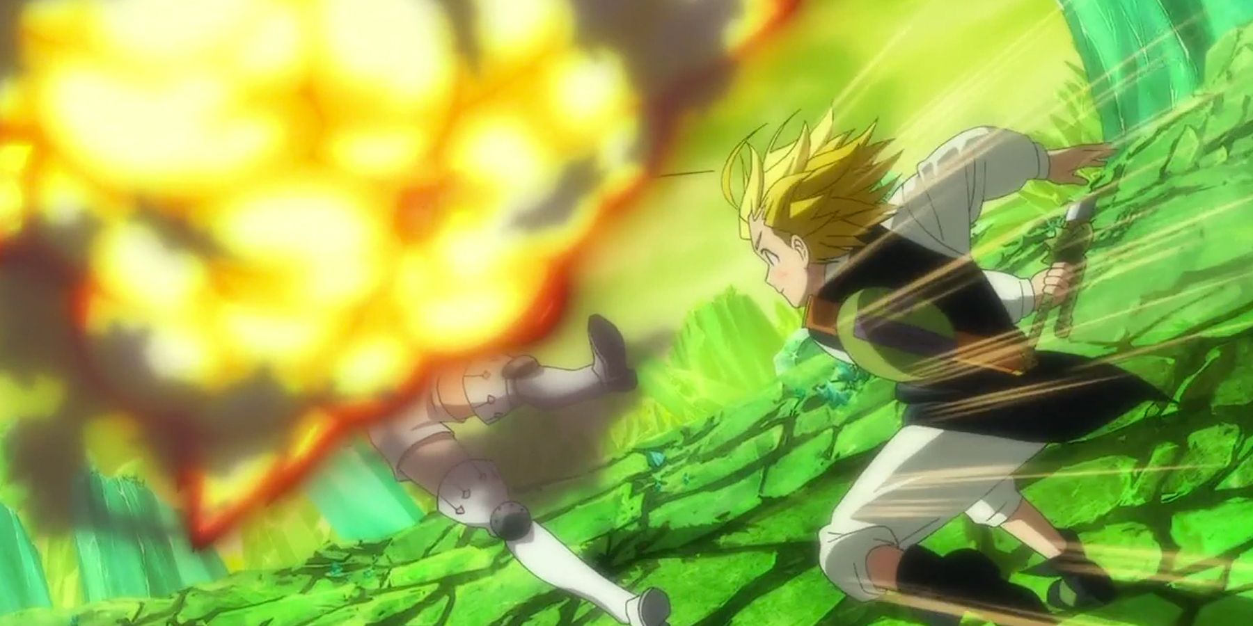 Meliodas using Full Counter in The Seven Deadly Sins.