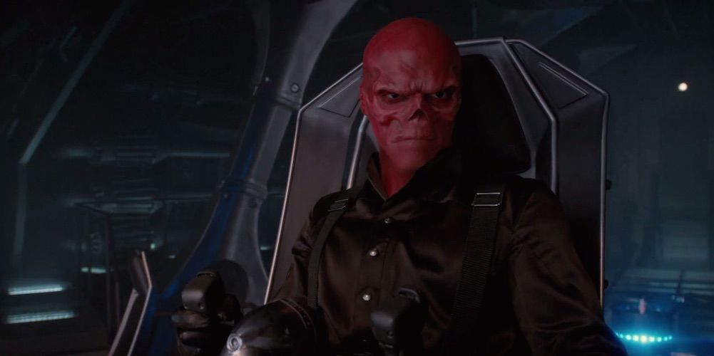 red skull flying his plane in the MCU