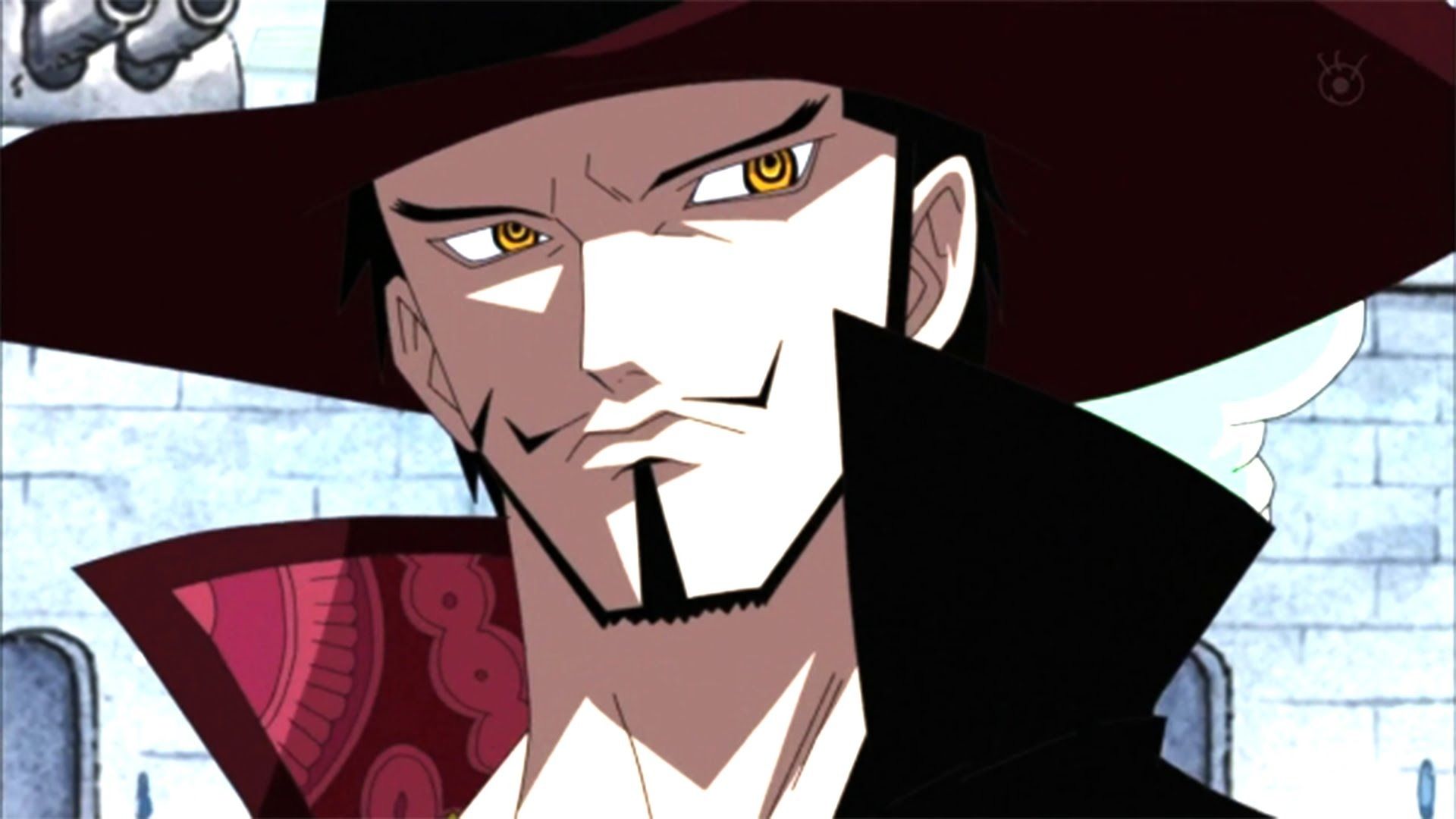 Mihawk neutral face eyes looking to the side