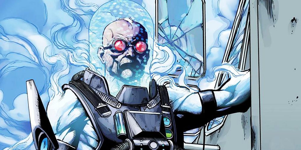 Mr. Freeze stops a transport vehicle.