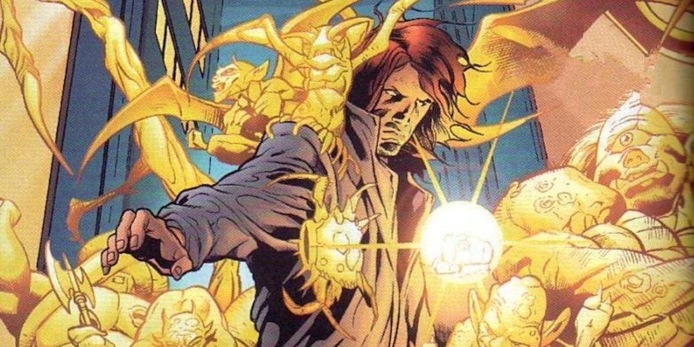 Green Lantern villain Nero  creates yellow constructs