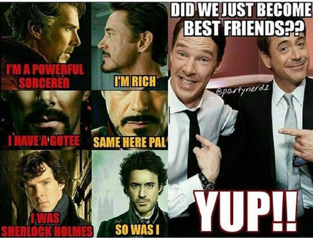 Stark Strange best friends meme