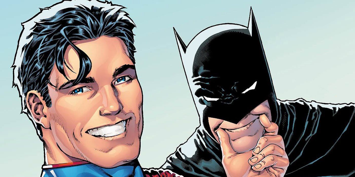 Superman-forcing-Batman-to-smile