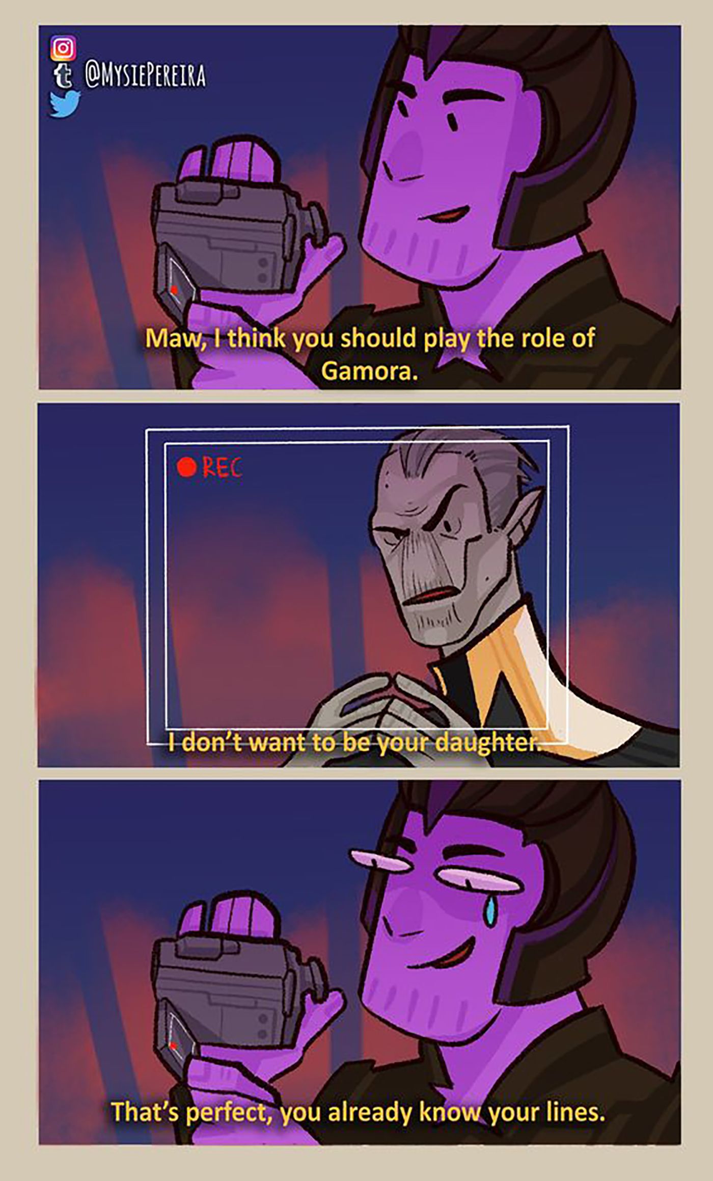 Thanos Ebony Maw Gamora