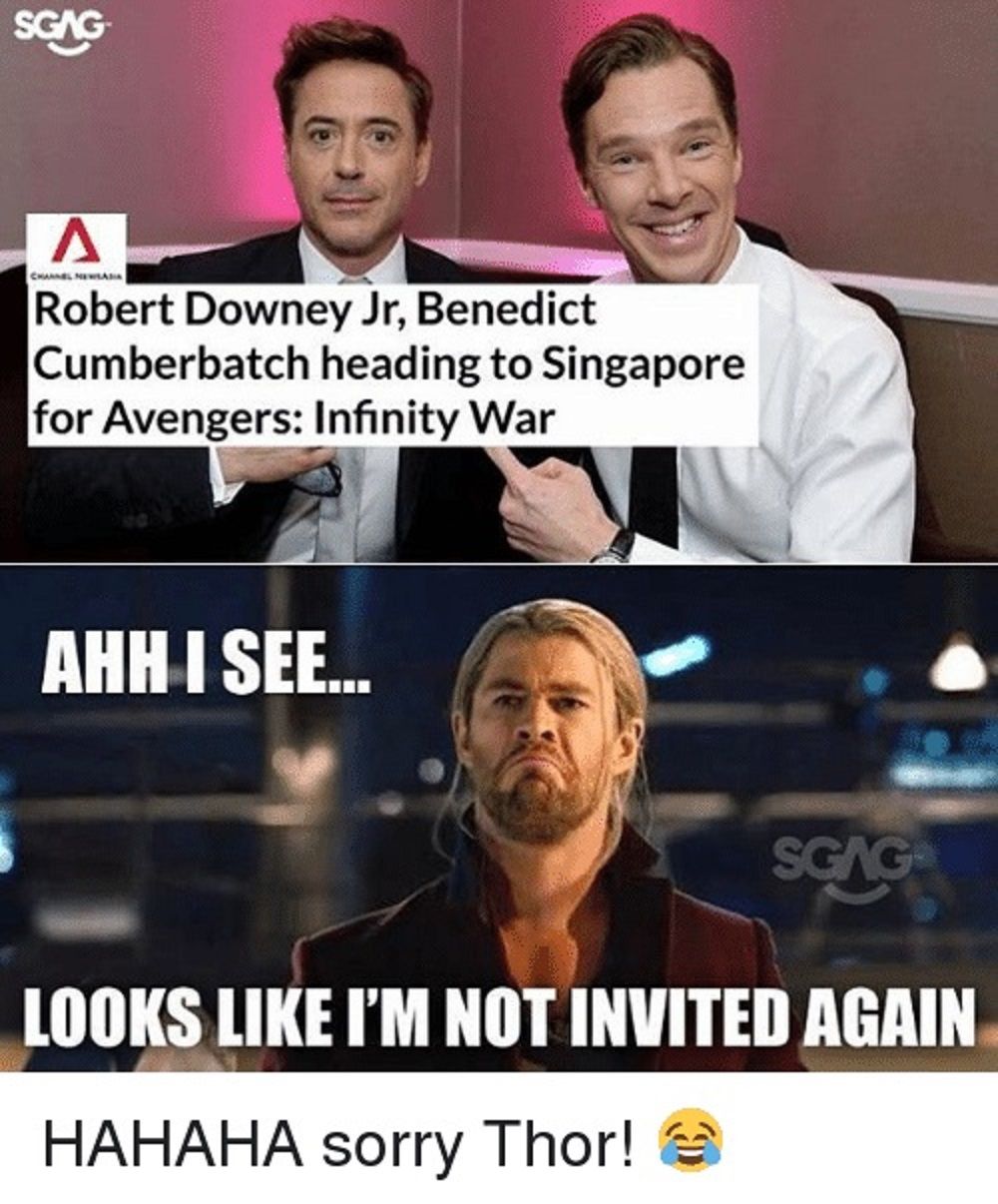 Thor is not invited Stark Strange meme