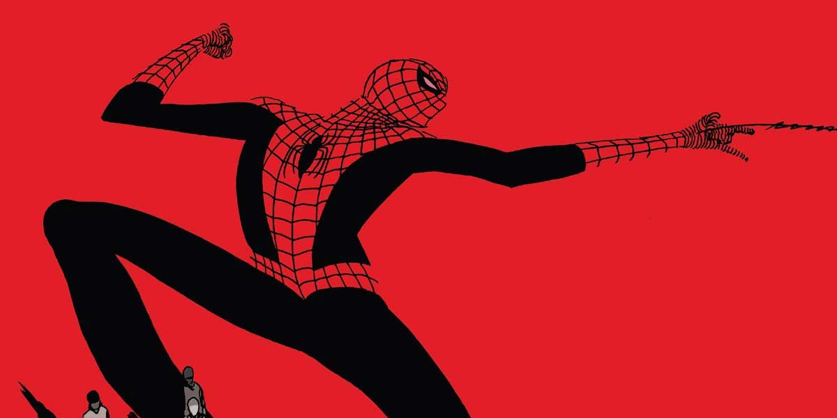 Amazing Spider-Man #801 slinging web in front of red background.