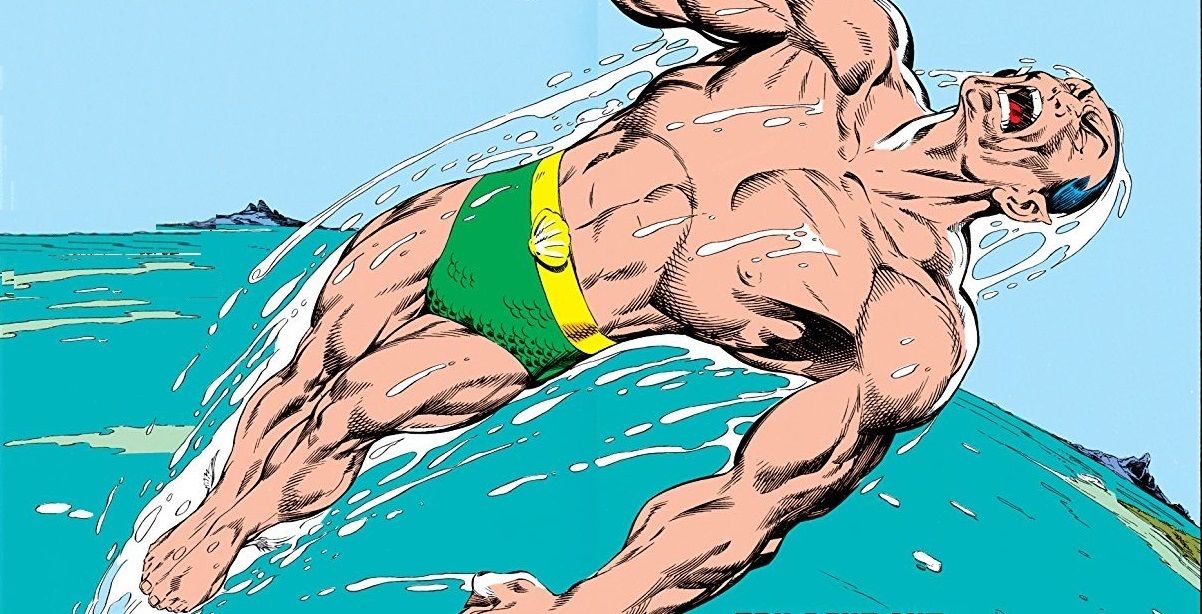 Namor flies out of the sea in Marvel Comics