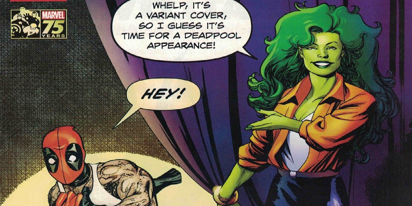 She-Hulk reveals Deadpool on a variant cover