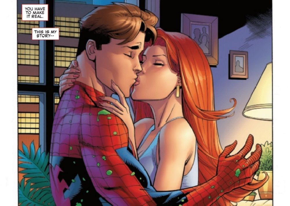Amazing Spider-Man Peter MJ kiss