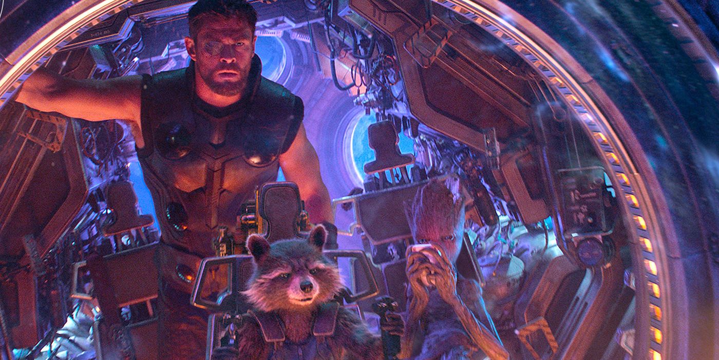 Avengers Infinity War Thor and Rocket Raccoon