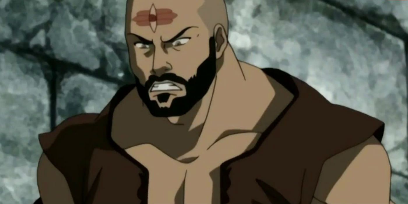 Combustion Man looks angry in Avatar: The Last Airbender