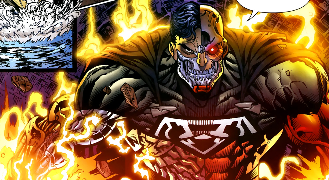Cyborg Superman wielding the Sinestro Corps ring