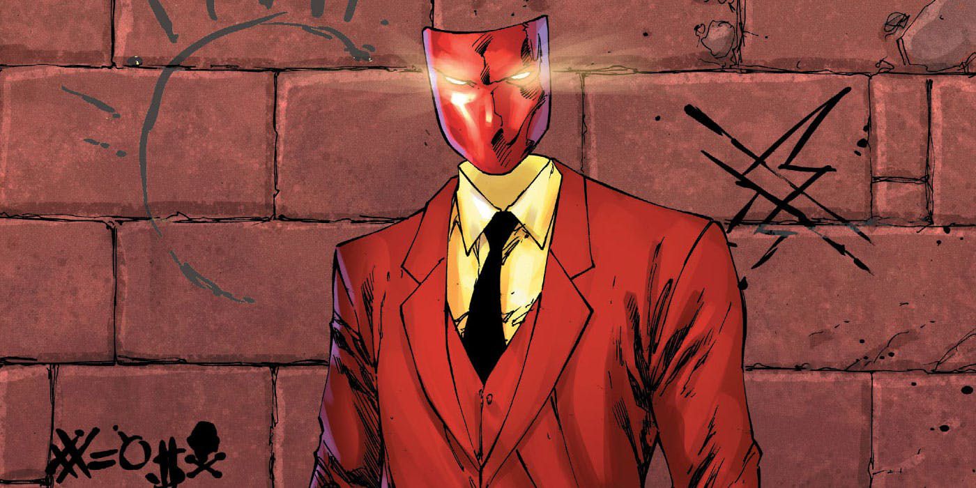 Johnny Sorrow's eyes glow behind his mask in DC Comics