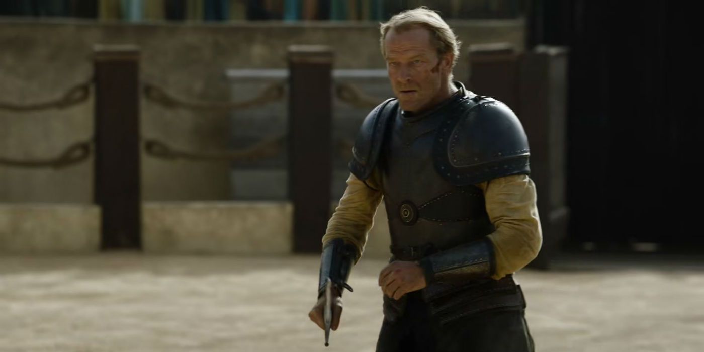 Jorah Mormont in Meereen's Fighting Pit in Game of Thrones