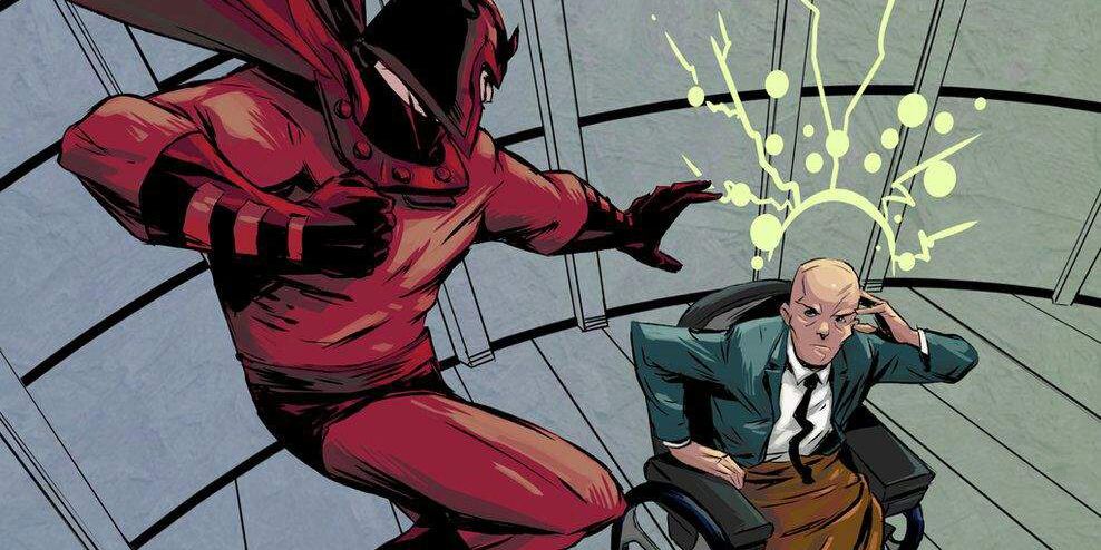 Magneto Fights Charles Xavier