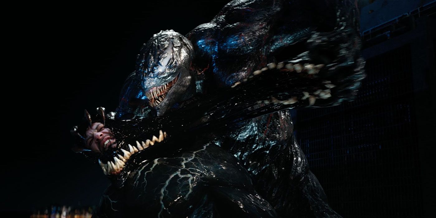 Riot fighting Eddie Brock in the first Venom movie