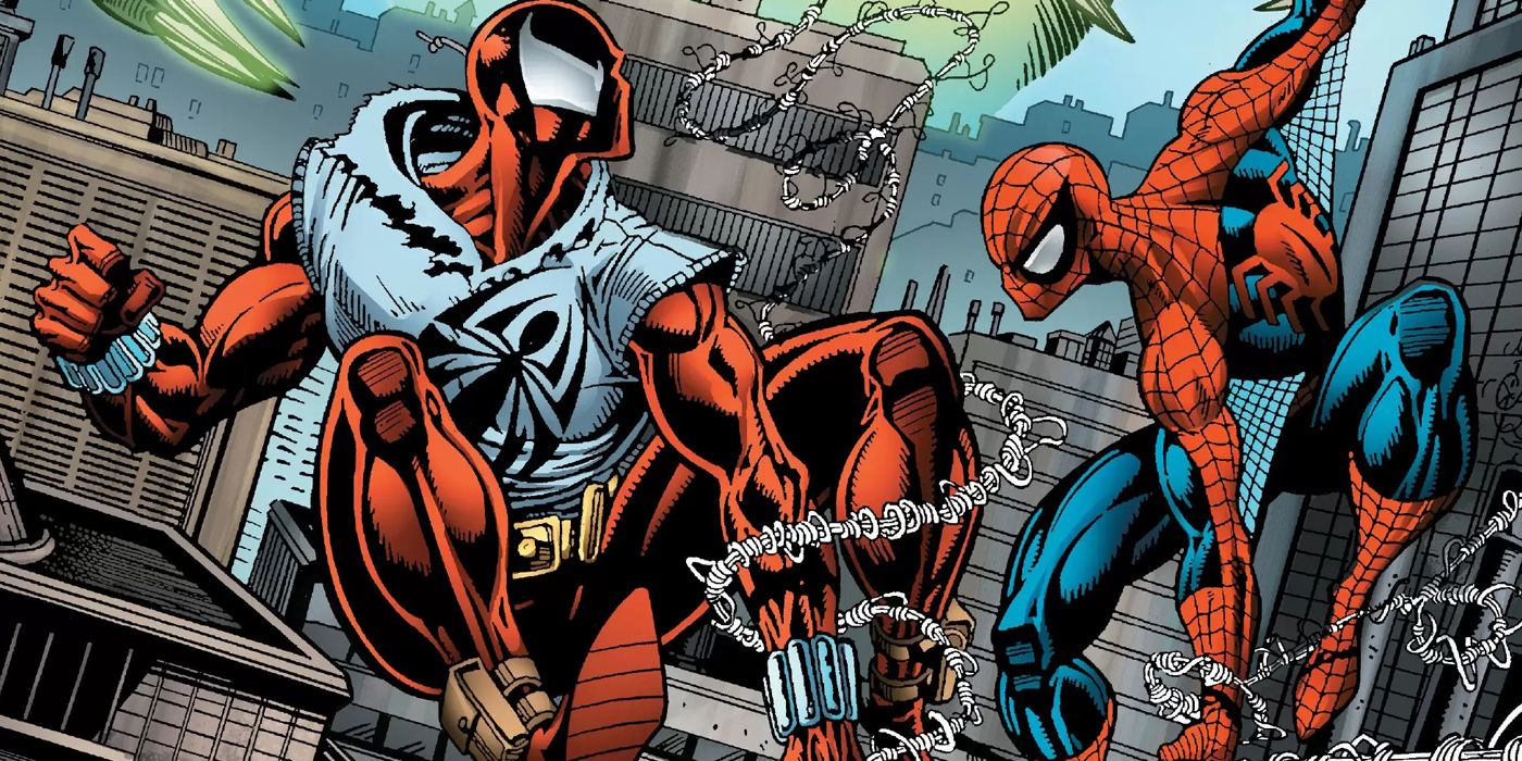 Spider-Man and Scarlet Spider during the Clone Saga in Marvel Comics