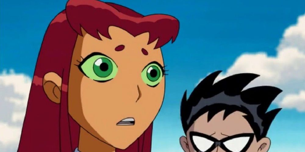 Starfire and Robin in Teen Titans