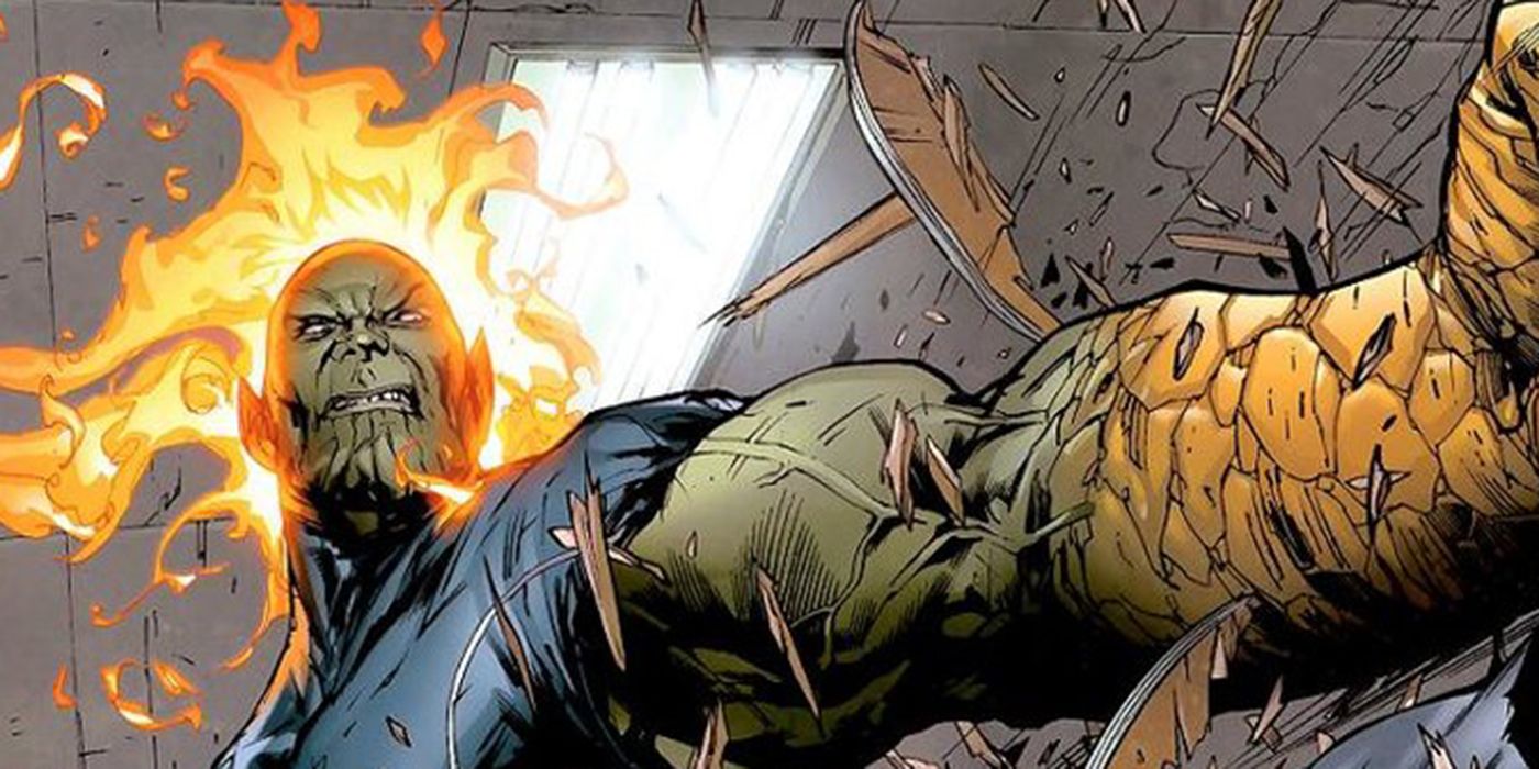 Marvel Comics - Super-Skrull Smashing Through