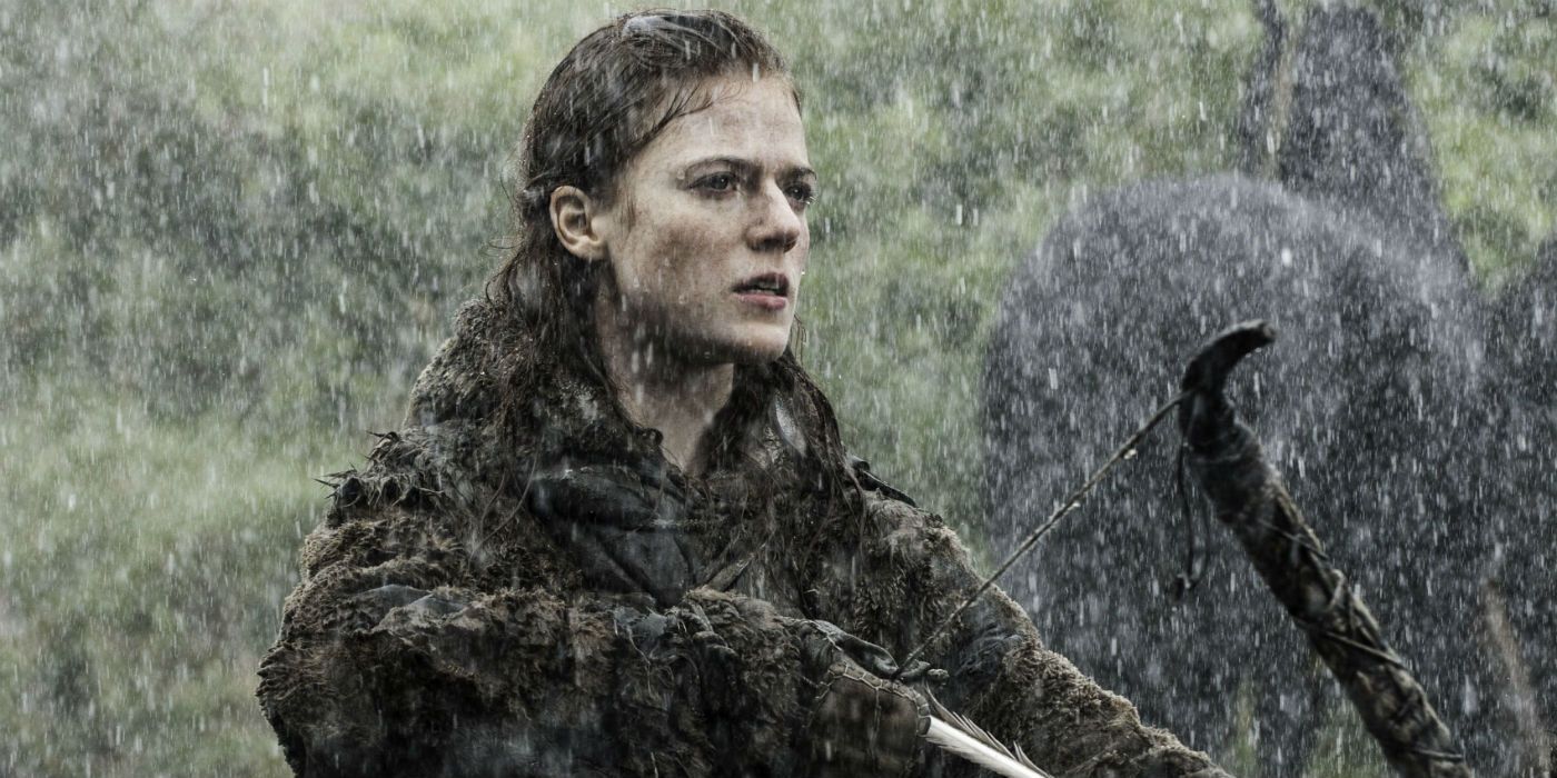 Rose Leslie as Ygritte in a powerful scene from Game of Thrones.